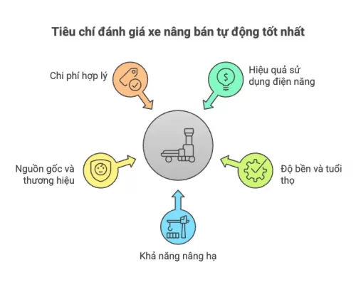 Tiêu chí đánh giá xe nâng bán tự động tiết kiệm điện tốt nhất